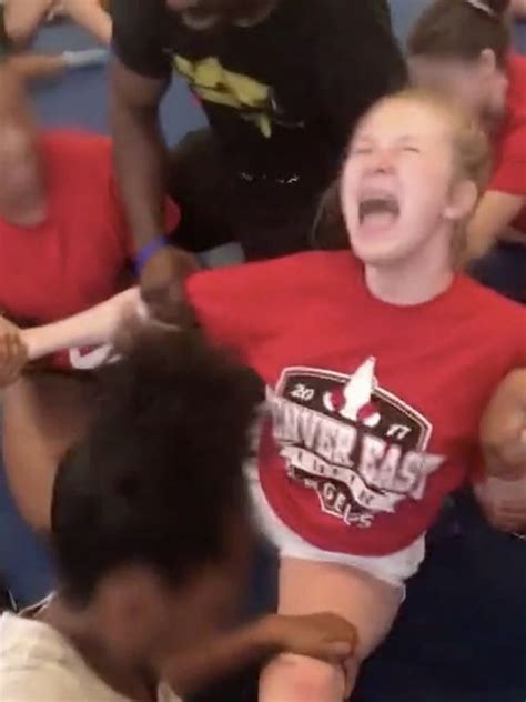 School Cheerleader Screams In Pain As Shes Forced Into Doing Splits By