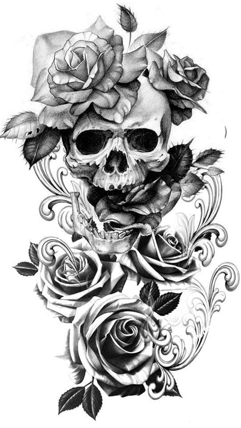 Pin De Tori Em Drawing Ideas Tatuagem De Caveira E Flores Tatuagem
