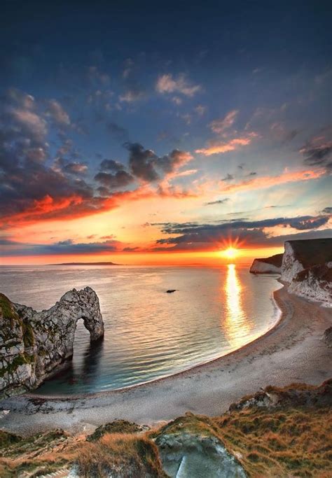 Durdle Door Dorset England Photo By Stephen Emerson Sunset Scenery