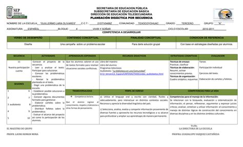 Planeacion De Español Secuencia 11 Tercer Grado Ppt