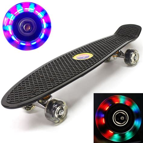 Kiisports Plastic Skateboard Led Light Up Wheels Penny Retro 22 Mini