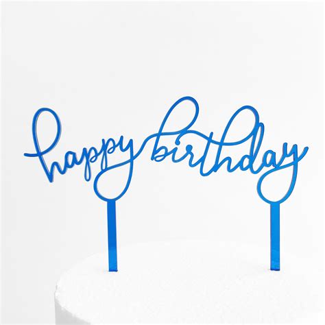 Birthday cakes with names and birthday cake with self images and photos are also available, so these can also be ordered. Floating Happy Birthday Cake Topper | SANDRA DILLON DESIGN