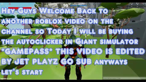 I Bought The Auto Clicker Gamepass In Giant Simulator TID DIT EDIT BY