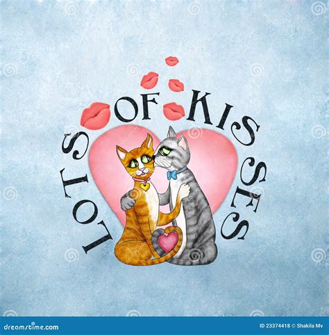 Kissing Cats Royalty Free Stock Photos - Image: 23374418