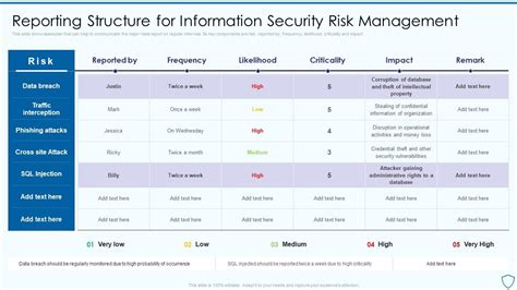 Reporting Structure For Information Security Risk Assessment And