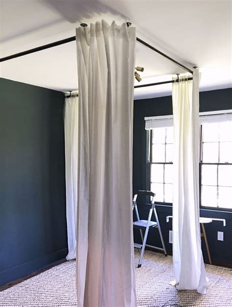 A wide variety of ceiling mount curtain rods options are available to you, such as material, plastic type, and metal type. HOW TO CREATE A CEILING CANOPY (Hunted Interior) | Canopy ...