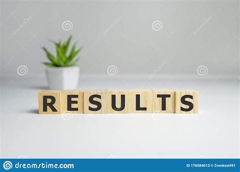 Results - Words From Wooden Blocks With Letters, Result Concept, Top ...