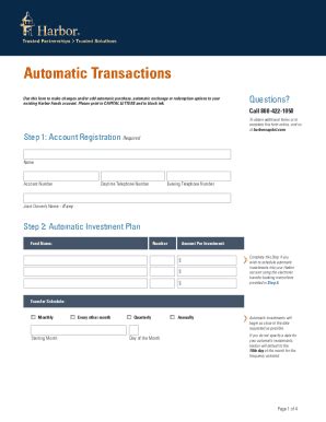 Fillable Online Automatic Transactions Fax Email Print Pdffiller