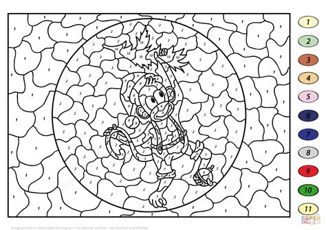 Reindeer coloring pages are a fantastic way to celebrate the magic of christmas. Christmas Monkey Color by Number | Free Printable Coloring ...