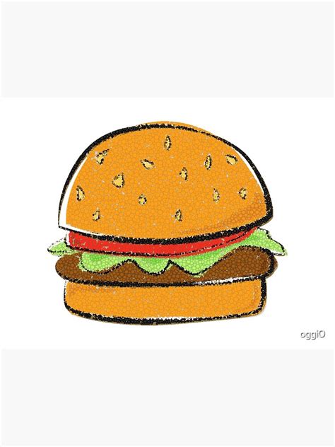 Hamburger Cheeseburger Cartoon Bubble Art Design Poster For Sale By