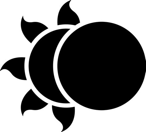 Moon Partially Covering The Sun Svg Png Icon Free Download 7166