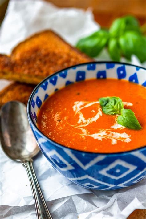 creamy tomato basil soup  homemade tomato basil soup recipe   total copycat