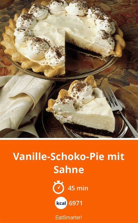 Vanille-Schoko-Pie mit Sahne | Rezept | Schoko, Vanille, Schokoladen creme