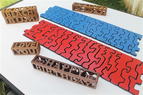 2 Easy Scroll Saw Projects 3d Word Blocks And Wrap Around Puzzles