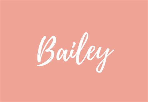 Bailey All Things Baby Names