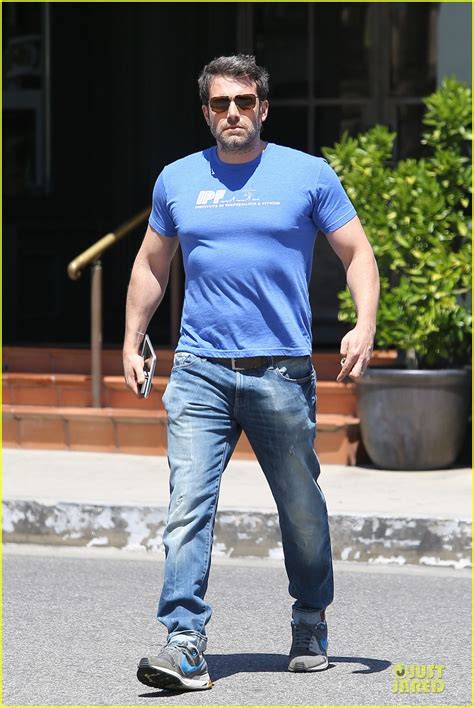 Ben Affleck Proudly Flaunts His Buff Body In Tight Blue Tee Photo