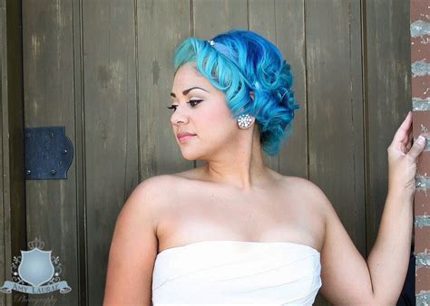 Hair curling techniques ghd curve hair products online wand curls curls hair lipstick set ghd introduce the curve® creative curl wand, designed to create flawless curls on longer hair lengths. Curled Blue wedding hair :) | Blue hair, Creative ...