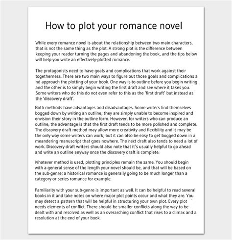 Lay down who your main character is. Novel Outline Template - 11+ For Word, Excel & PDF Format