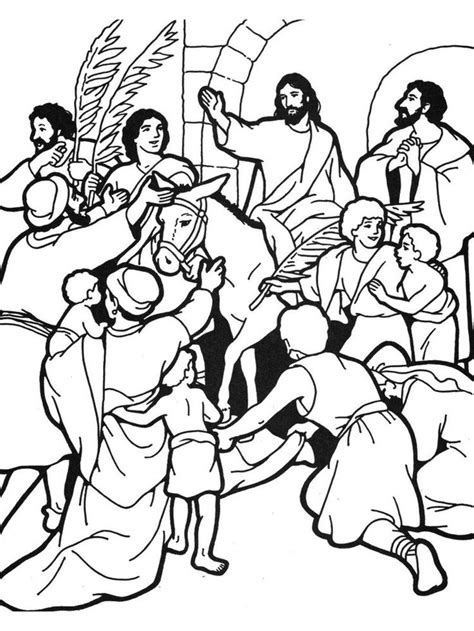 Lent coloring pages palm sunday. palm sunday childrens coloring pages. One week before ...