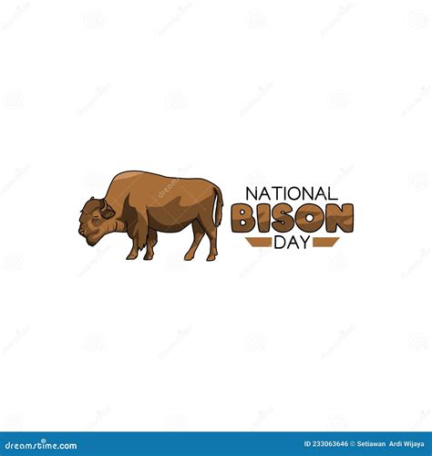 Vector Graphic Of National Bison Day Stock Vector Illustration Of