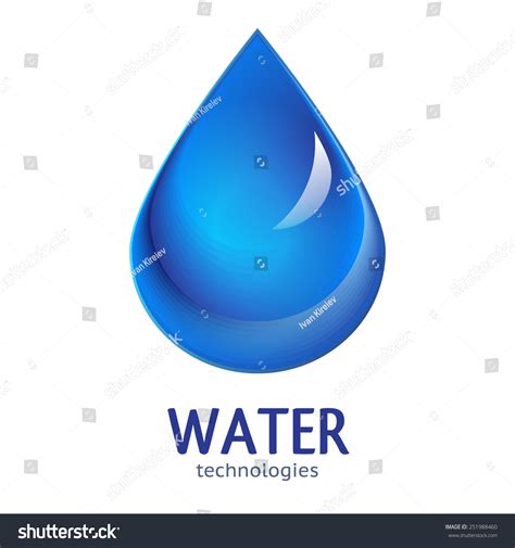 Blue Water Drop Abstract Vector Logo Design Template Waterdrop