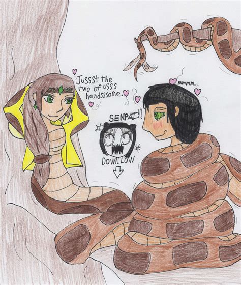 mowgli x kaa all coiled up by fushigi okami on deviantart