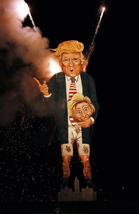 Donald Trump Effigy Burned In Edenbridge Bonfire Night Celebrations