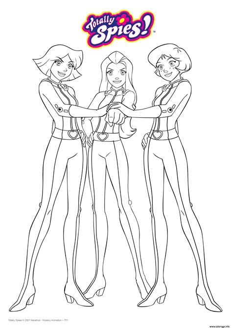 Coloriage Le Trio Infernal Totally Spies Jecolorie Com