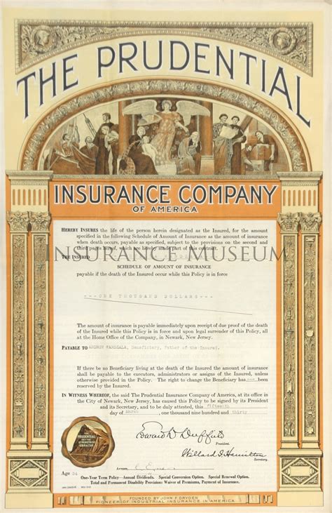 Check spelling or type a new query. Prudential Insurance Company of America - 1930-03-15 - Policies found in the Musuem of Insurance