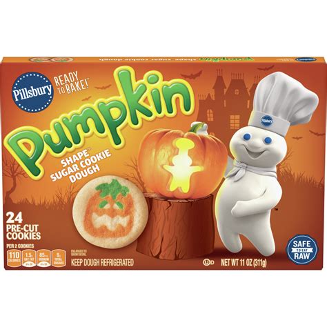 Our sugar cookies are perfect for the holiday season. Pillsbury Ready To Bake! Pumpkin Shape Sugar Cookies, 11.0 ...