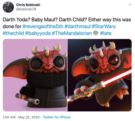 Is anyone else thinking about what the 2 parents looked like to make this mix breed? Move Over Baby Yoda, Baby Darth Maul Is Here to Stay ...