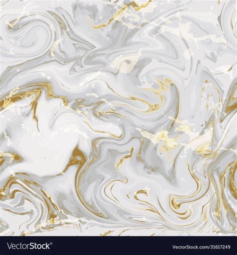 Realistic Marble Gold And White Texture Seamless Vector Image