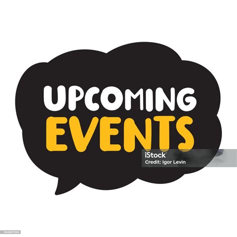 Upcoming Events Speech Bubble Vector Illustration On White Background
