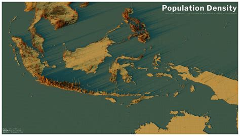 3d Mapping The Global Population Density Vivid Maps