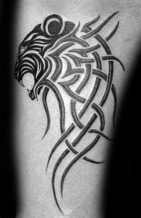 Jul 26, 2016 · the snazzy tiger head tattoo is a beautiful decorative element of the female's foot. 40 Tribal Tiger Tattoo Designs For Men - Big Cat Ink Ideas
