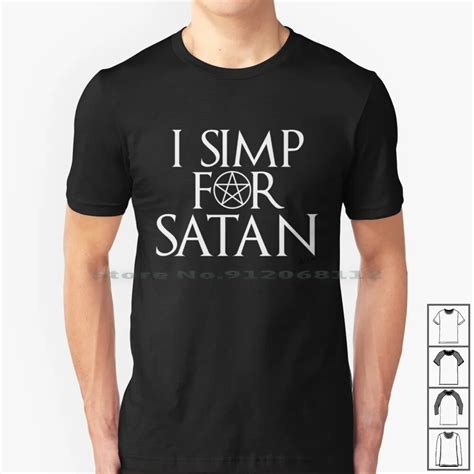 Camiseta I Simp De Satán Para 100 Camiseta De Algodón De Satán Meme