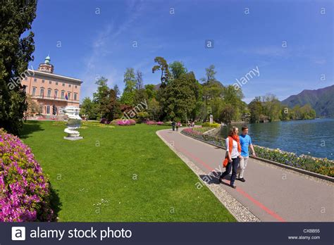 View of Villa Ciani from Parco Civico, Lugano, Lake Lugano, Ticino Stock Photo: 50652033 - Alamy