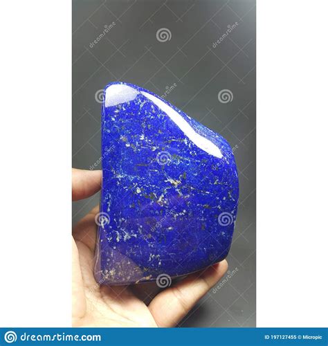 Lapis Lazuli Tumble Natural Mineral From Badakhshan Afghanistan Stock