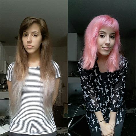 Before and after! Looooong brown + dead bleached ends to the short(ish ...