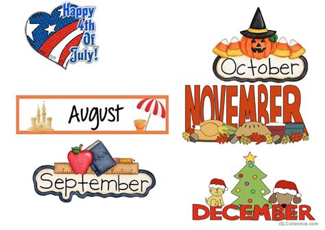 Months Of The Year English Esl Powerpoints