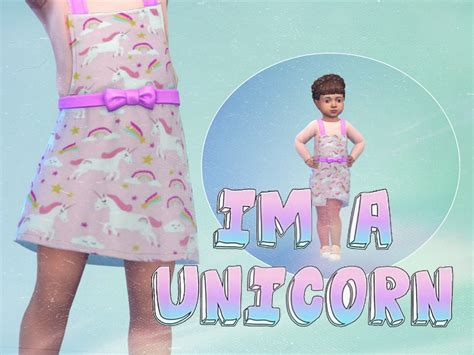 The Sims Resource Im A Unicorn Toddler Dress Cats And Dogs