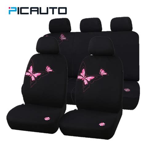 pic auto butterfly embroidery car seat covers full set universal fit most car interior