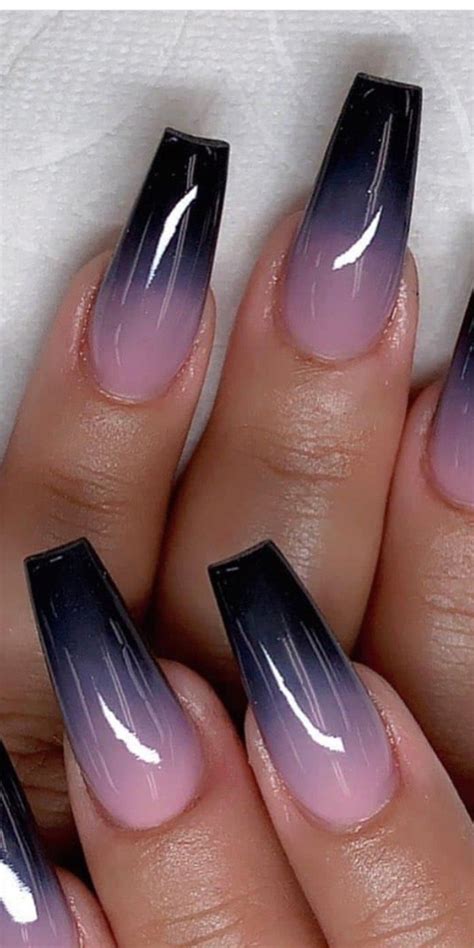 Ombre Fade Nails Black Hair Diary