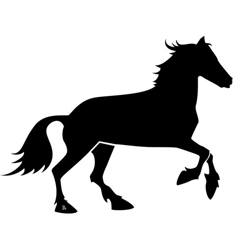 Running Horse Silhouette Vector Clipart Panda Free Clipart Images