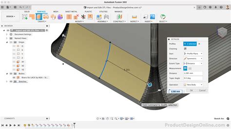 Import And Edit Stl Files In Fusion 360 2022 Product Design Online