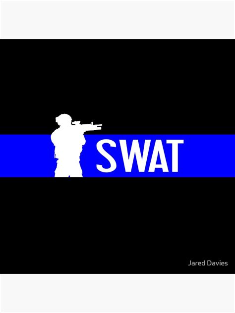 Police Swat The Thin Blue Line Sticker For Sale By Militarycanda