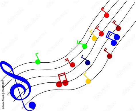 Note Musicali Colorate Stock Vector Adobe Stock