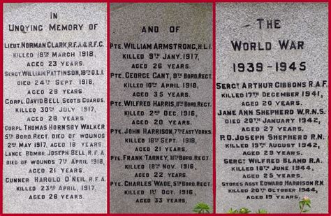 Ww2 The Second World War Crosscanonby War Memorial Cumbria