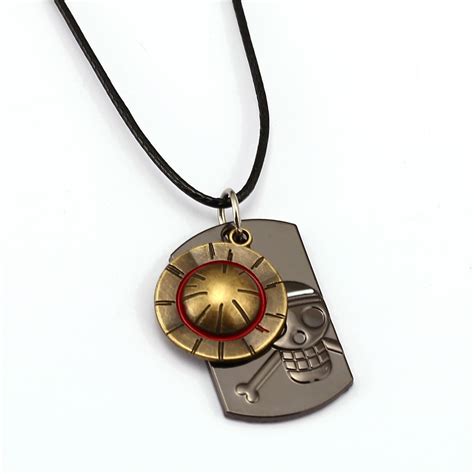 One Piece Necklace Lufy Hat Pendant Friendship T Hot Anime Jewelry
