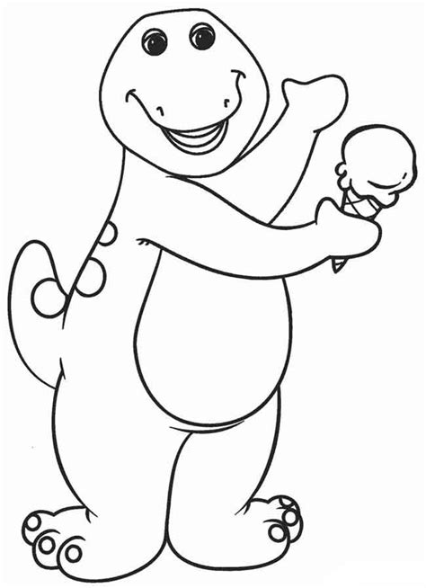 Barney Coloring Pages Printable Home Design Ideas